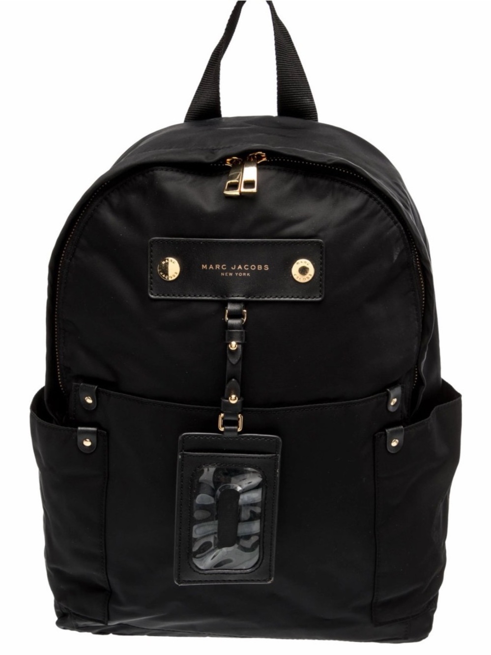 Marc Jacobs Black Nylon Preppy Backpack with Gold Hardware Like New